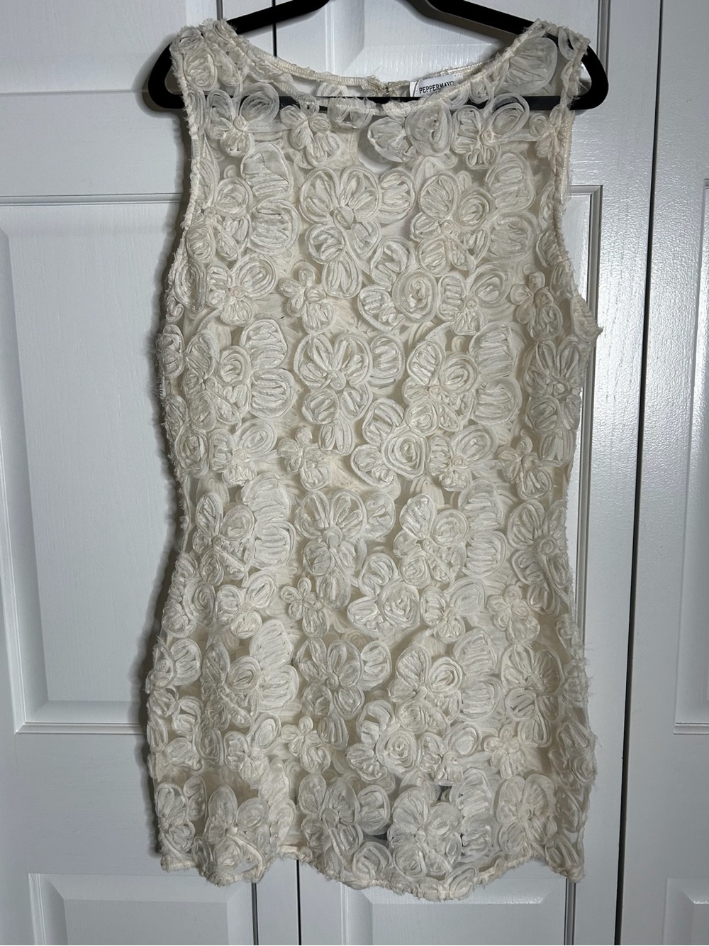 Peppermayo Cream Floral Rosette Dress